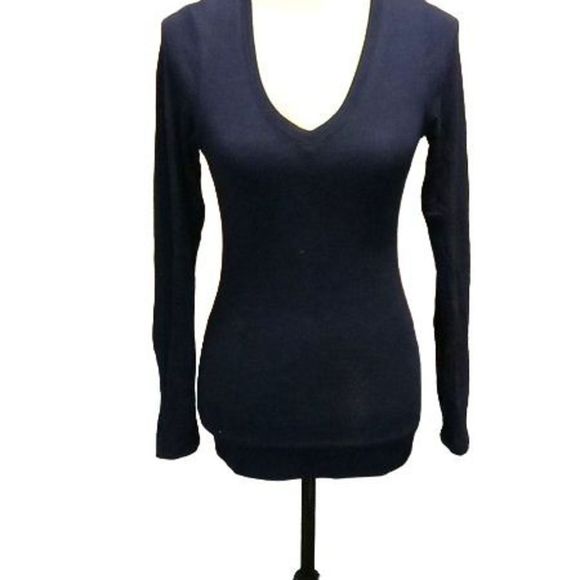 Bozzolo V-neck Black Long Sleeve Blouse Women's Size Small - Picture 1 of 5